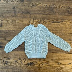 Quincy Mae grey knit sweater size 2/3Y